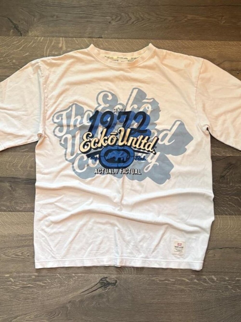 Y2K Ecko Unltd. White Graphic Tee (M)